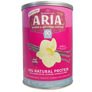 Designer Protein, Ария, Белок для женского здоровья, ваниль, 12 унций (340 г)