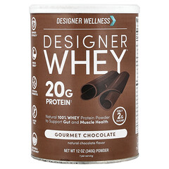 Designer Whey®, порошок зі 100 % натурального сироваткового протеїну, шоколад для гурманів, 340 г (12 унцій)