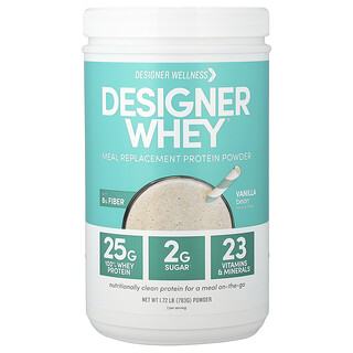 Designer Wellness, Designer Whey®, Meal Replacement Protein Powder, Vanilla Bean, 1.72 lb (783 g)