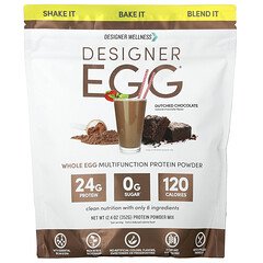 Designer Egg®, багатофункціональний протеїновий порошок із цільного яйця, голландський шоколад, 352 г (12,4 унції)