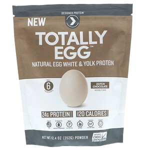Отзывы о Дизайнер протеин, Totally Egg, Natural Egg White & Yolk Protein, Dutch Chocolate, 12.4 oz (352 g)