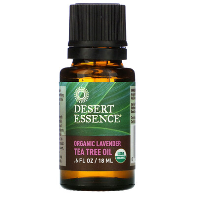 Desert Essence Органическая лаванда с маслом чайного дерева, 0,6 жидких унций (18 мл)