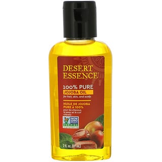 Desert Essence, 100% чистое масло жожоба, для волос, кожи и кожи головы, 59 мл (2 жидк. Унции)