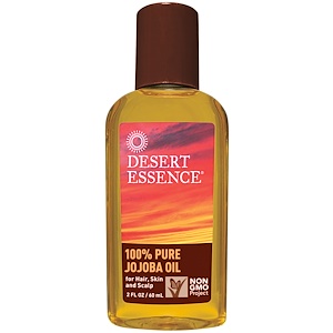Desert Essence, 100% чистое масло жожоба, 2 жидких унции (60 мл)