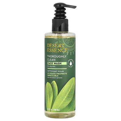 Photos - Facial / Body Cleansing Product Clean Desert Essence, Thoroughly  Face Wash, For Oily Skin, 8.5 fl oz  DES-22016 (250 ml)