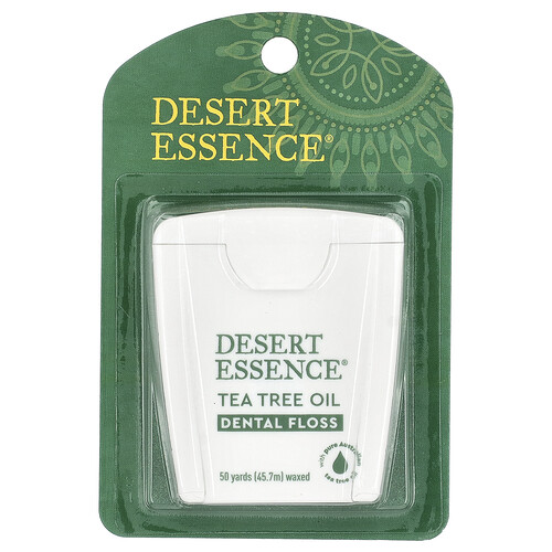 Desert Essence Tea Tree Oil Dental Floss, Waxed, 50 yds (45.7 m)