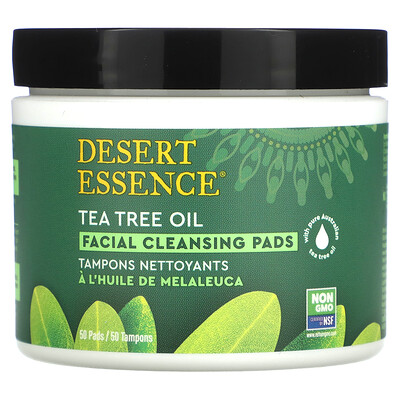 

Desert Essence ватные диски для ежедневной очистки кожи лица, 50 штук