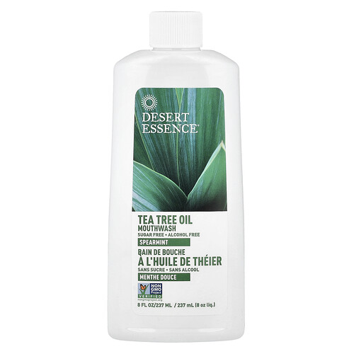 Desert Essence Tea Tree Oil Mouthwash, Spearmint , 8 fl oz (237 ml)