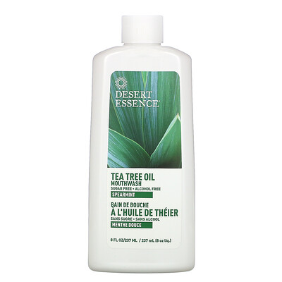 Купить Desert Essence Tea Tree Mouthwash, Spearmint, 8 fl oz (236 ml)