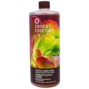 Купить Desert Essence, Кастильское жидкое мыло с экологически чистым маслом чайного дерева, 32 жидких унции (960 мл)  на IHerb