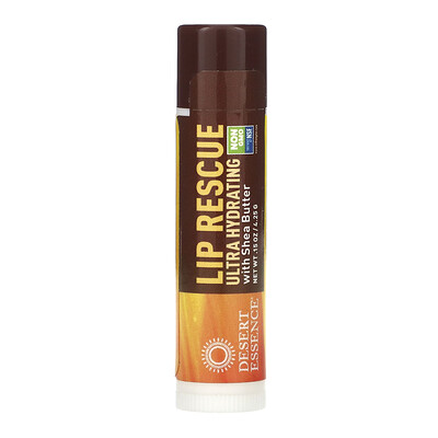 Desert Essence Lip Rescue, суперувлажняющий бальзам для губ с маслом ши, 4,25 г (15 унций)