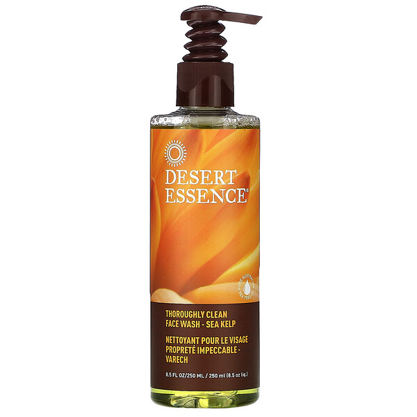 Desert Essence‏, غسول الوجه نظيف تماماً، عشب البحر، 8.5 أوقية سائلة (250 مل)