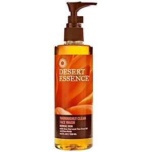 Desert Essence, Очищающее средство для умывания глубокого действия, для нормальной кожи, 8,5 жидкой унции (250 мл)