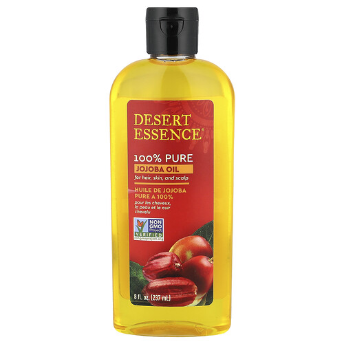 Desert Essence 100% Pure Jojoba Oil, 8 fl oz Value Size Vegan