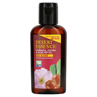 

Desert Essence Moringa Jojoba & Rose Hip Oil 2 fl oz (60 ml)