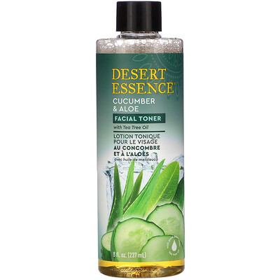 Desert Essence Facial Toner, Cucumber & Aloe, 8 oz (237 ml)