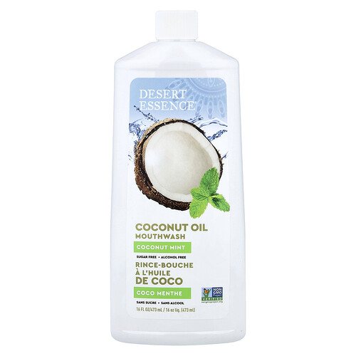 Desert Essence Coconut Oil Mouthwash, Coconut Mint, 16 fl oz (473 ml)