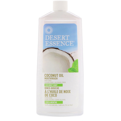 Desert Essence 椰子油漱口水,椰子薄荷味,16 液體盎司(480 毫升)