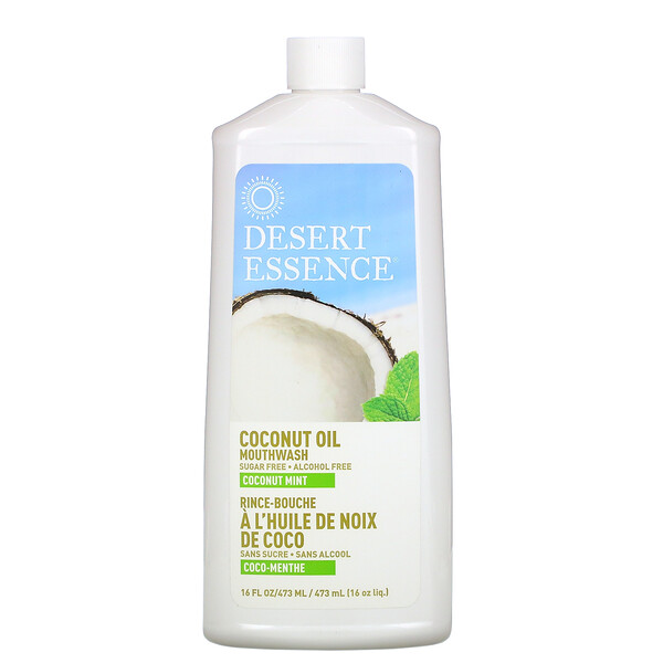 Desert Essence‏, Coconut Oil Mouthwash, Coconut Mint, 16 fl oz (473 ml)
