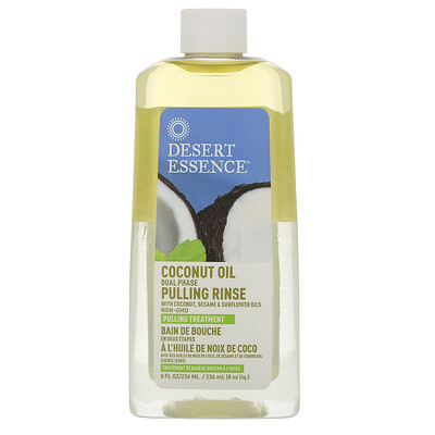 Desert Essence Coconut Oil Dual Phase, Pulling Rinse, 8 fl oz (236 ml)