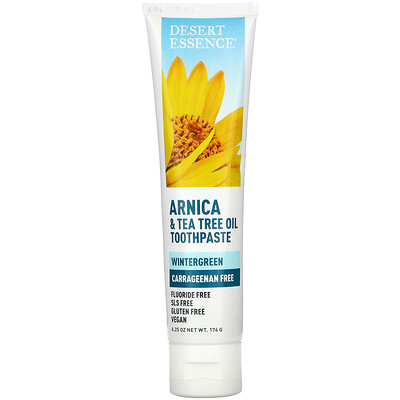 Desert Essence Arnica & Tea Tree Oil Toothpaste, Wintergreen, 6.25 oz (176 g)