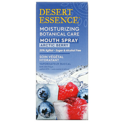 Купить Desert Essence Увлажняющий спрей для полости рта с растениями, арктические ягоды, 27 мл (0, 9 жидк. Унции)