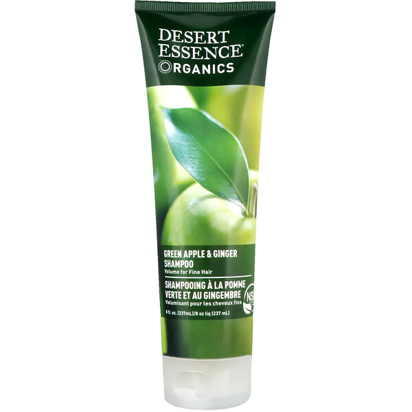 Desert Essence‏, Organics, שמפו, תפוח ירוק וג'ינג'ר, 237 גרם