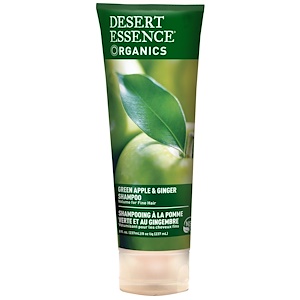 Desert Essence, Органическая продукция, Шампунь с зеленым яблоком и имбирем, 8 жидких унций (237 мл)