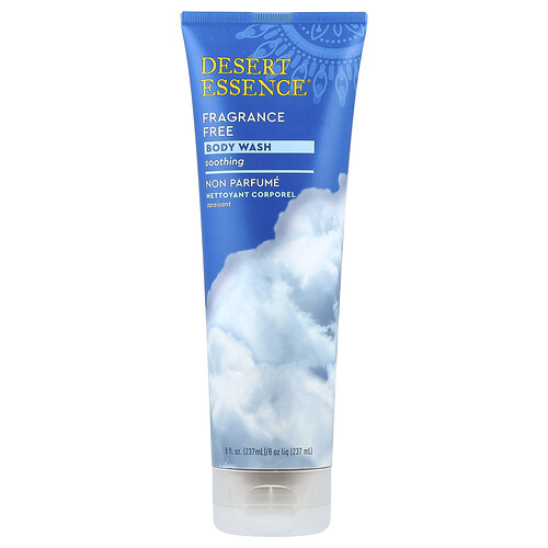 Desert Essence Body Wash, Fragrance Free, 8 fl oz (237 ml)