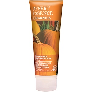 Desert Essence, Органический крем для заживления кожи на руках с тыквенным запахом, 4 жидких унции (118 мл)