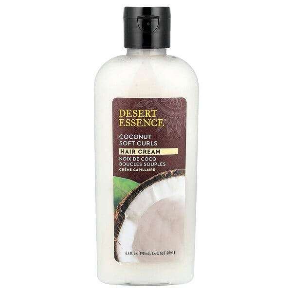 Desert Essence Coconut Soft Curls Hair Cream, 6.4 fl oz (190 ml)
