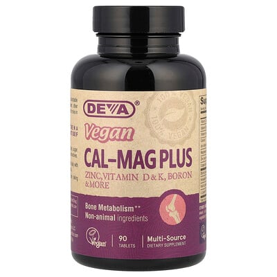 Product Image for Deva, Vegan Cal-Mag Plus, 90 Tablets