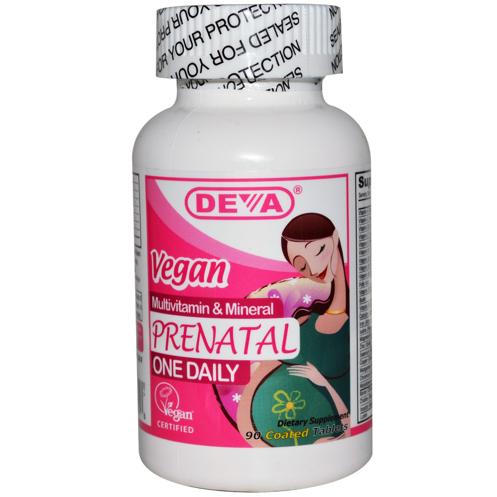 Deva, Пренатальные мультивитамины и минералы для приема один раз в день, 90 таблеток