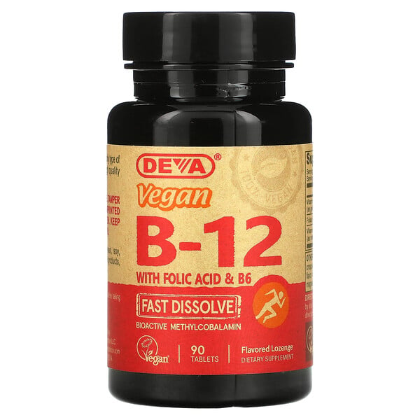 Deva Vegan B12 With Folic Acid And B6 Fast Dissolve 90 Tablets