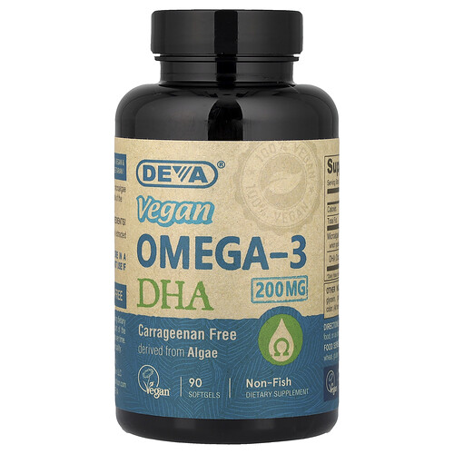 Deva Vegan Omega-3 DHA, 90 Softgels