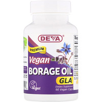 Vegan, Premium Borage Oil, GLA, 90 Vegan Caps - изображение