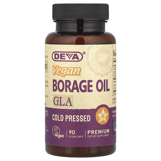 Deva, 優質純素琉璃苣油，GLA，90 粒純素膠囊