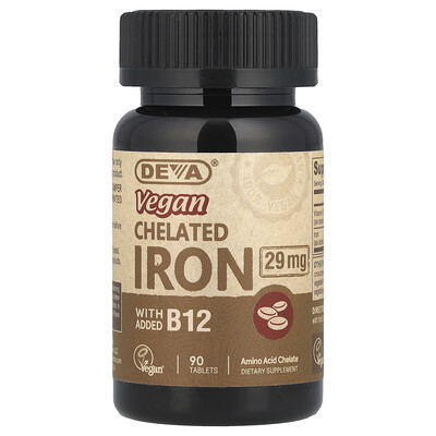Product Image for Deva, Vegan Chelated Iron, 90 Tablets