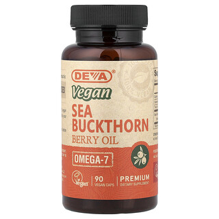 Deva, Vegan Sea Buckthorn Berry Oil, 90 Vegan Caps (500 mg per Capsule)
