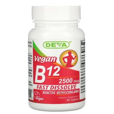 Deva Vegan B12, 2,500 mcg, 90 Tablets