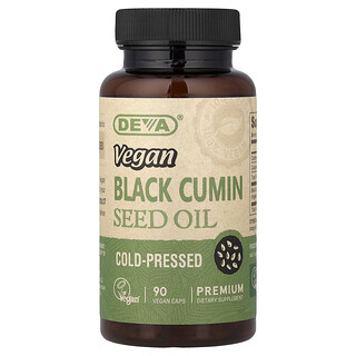 Deva, Vegansk sort spidskommenfrøolie, 90 veganske kapsler (500 mg pr. kapsel)