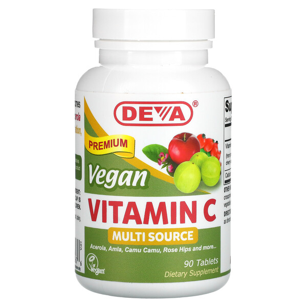 Deva‏, Vegan Vitamin C, Multi Source, 90 Tablets