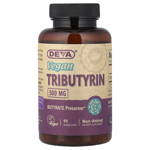 Deva Vegan Tributyrin, 500 mg , 90 Vegan Caps