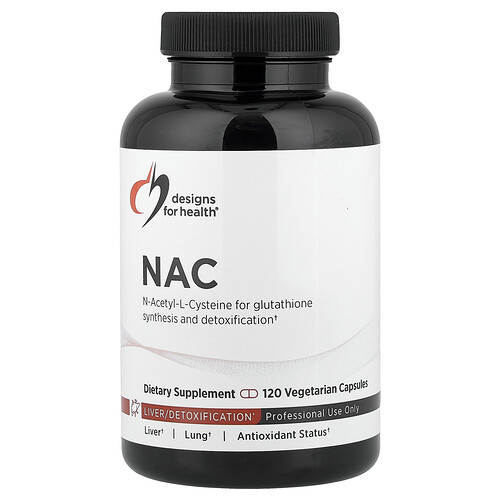 Designs For Health, NAC, N-acetilcisteína, 120 cápsulas (900 mg por cápsula)