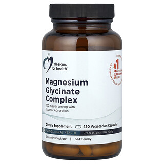 Designs For Health, Magnezyum Glisinat Kompleksi, 120 Vejetaryen Kapsül
