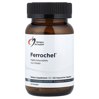 Designs For Health, Ferrochel®, 120 Vejetaryen Kapsül (Kapsül başına 27 mg)