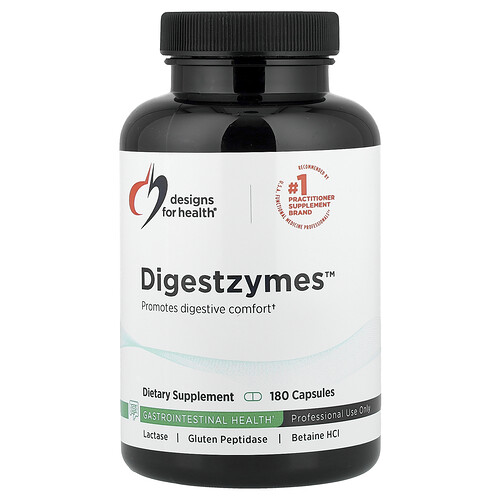 Designs For Health, Digestzymes™, 180 cápsulas