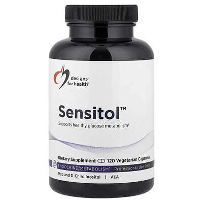 Designs For Health, Sensitol™, Myo-Inositol, D-Chiro-Inositol, And ALA, 120 Vegetarian Capsules