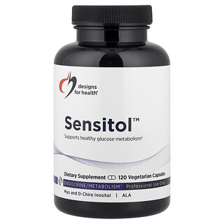 ديزاينز فور هيلث‏, Sensitol ™ ، Myo-Inositol ، و D-Chiro-Inositol ، و ALA ، 120 كبسولة نباتية