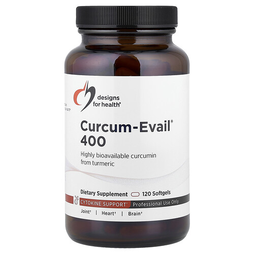 Designs For Health, Curcum-Evail® 400, 120 cápsulas blandas (400 mg por cápsula blanda)